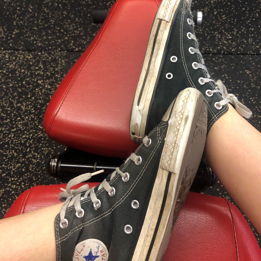 Very well worn high top converse